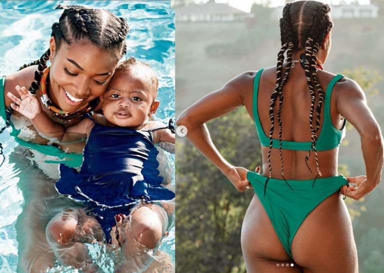 Gabrielle Union Wade Flaunts Her Bikini Body As She Goes Swimming With